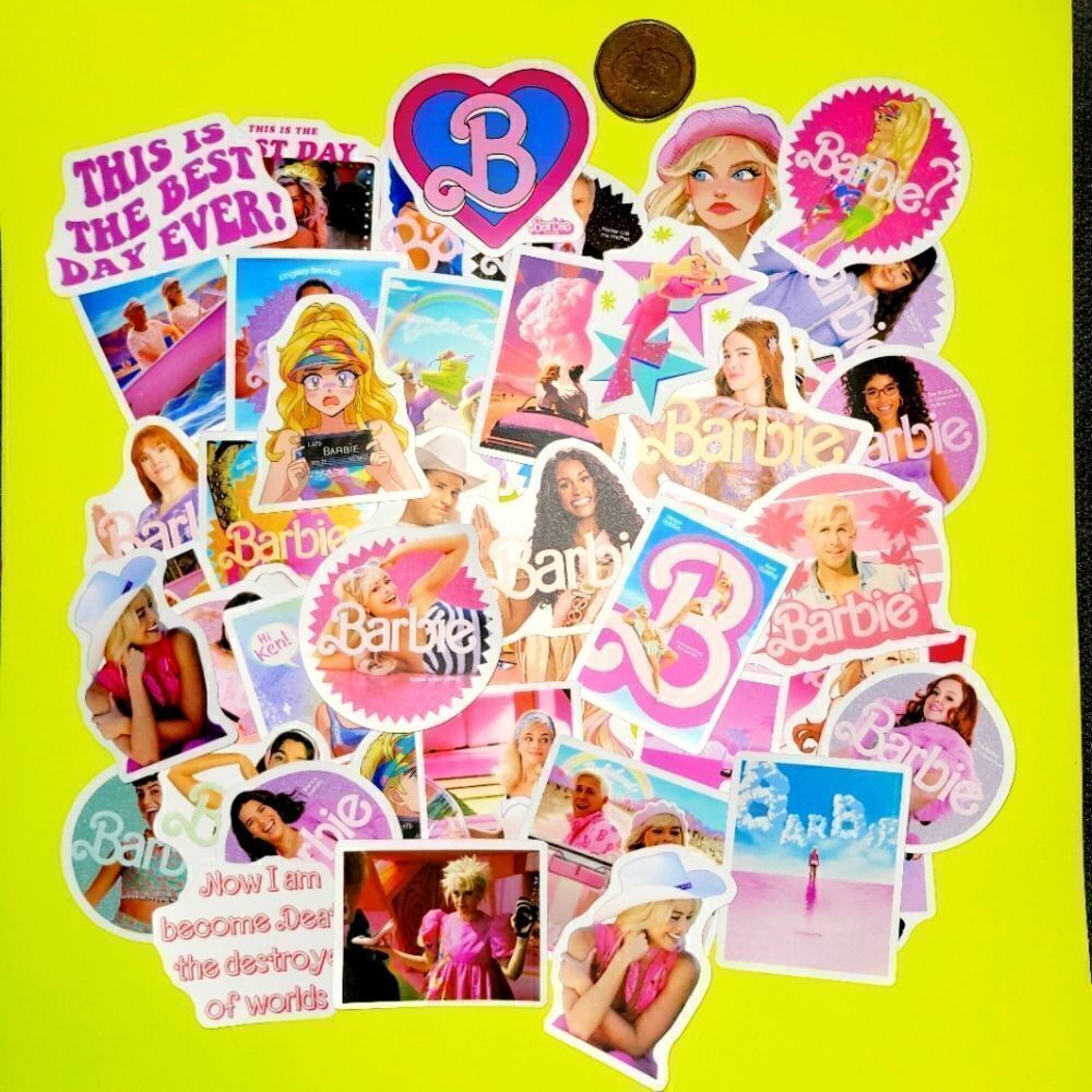 Brand New 50pcs Barbie Waterproof Stickers